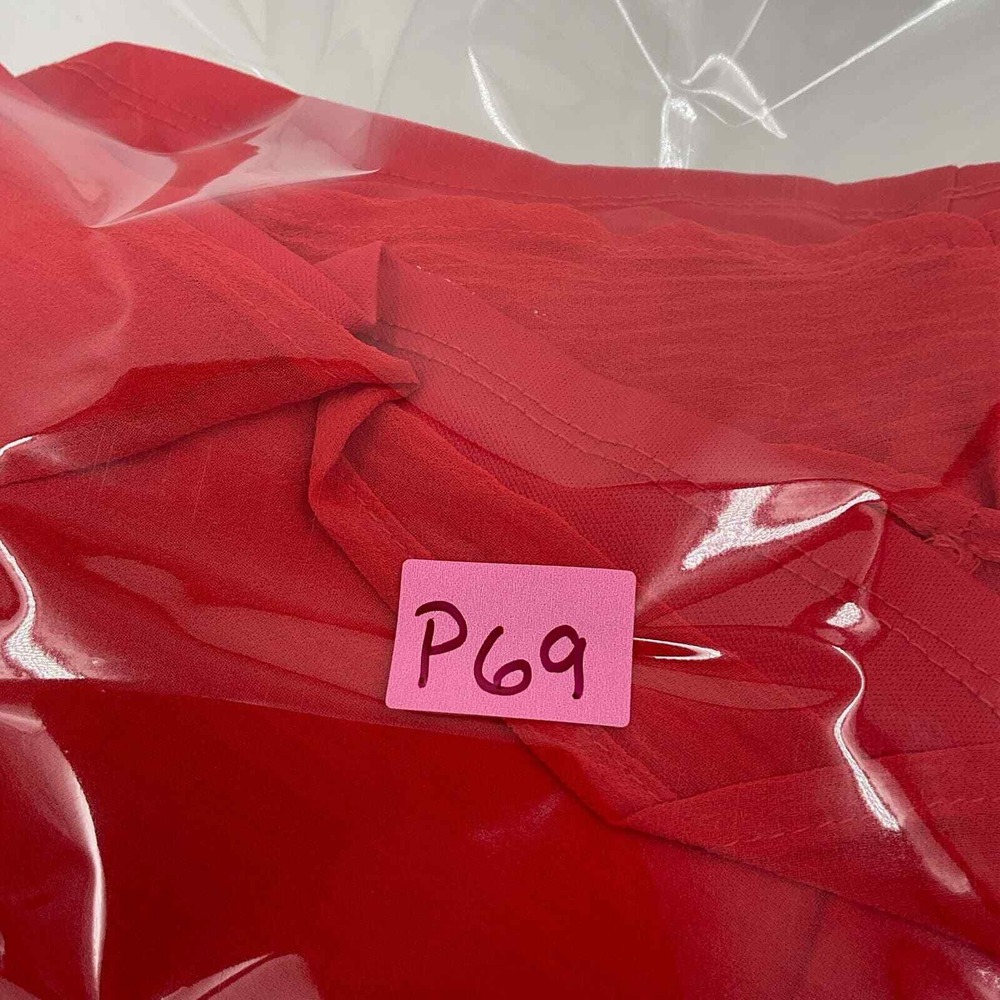 SOHO Apparel Ltd Red Sleeveless Pleated Neck Belted Chiffon Dress Size 12 P69 - Picture 6 of 6